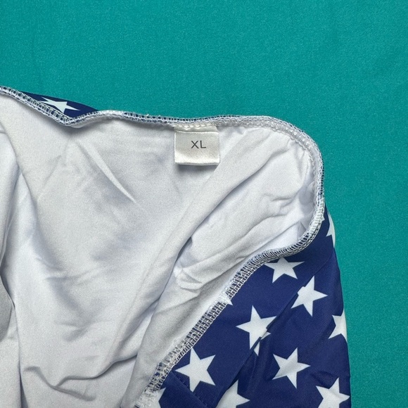 Zando High Waisted Bikini Set Size XL USA Flag Patriotic Two Piece NWOT - Picture 7 of 9